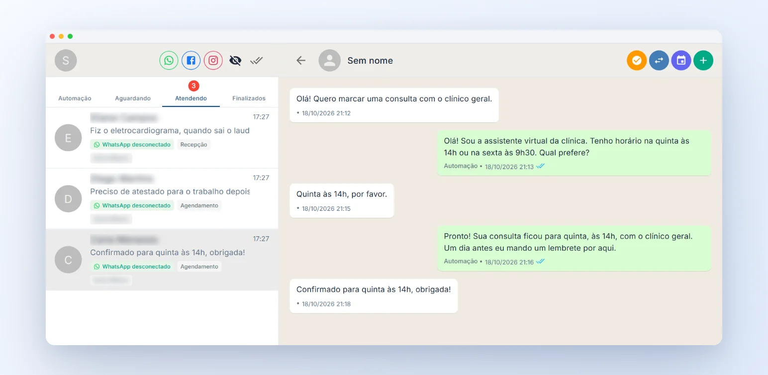 Atendimento na prática